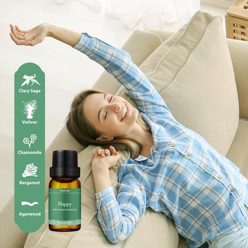 Essential Oils Blends Set for Diffusers, Aromatherapy Oil Scents - Calming, Sweet Dreams, 6x10ml