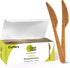 100% Biodegradable Knives Made of Vegetable Fibers, 100 PCS of 6.7” Long Heavy-Duty and Splinter Free Eco-Friendly
