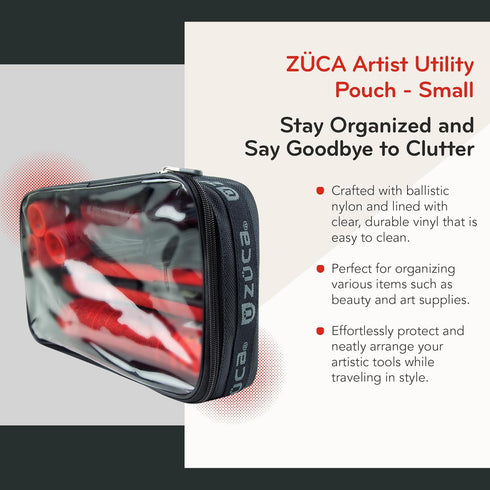 ZUCA Pro & Sport Bag Accessory: Extra-Large Utility MakeUp Pouch - Durable, Spacious Cosmetic Storage Solution For Travel & Professional Use
