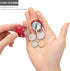 Small Pill Box Keychain, Cute Mini Pill Fob Container for Vitamin Storage Organizer, Keychain Pill Case Holder (Red)