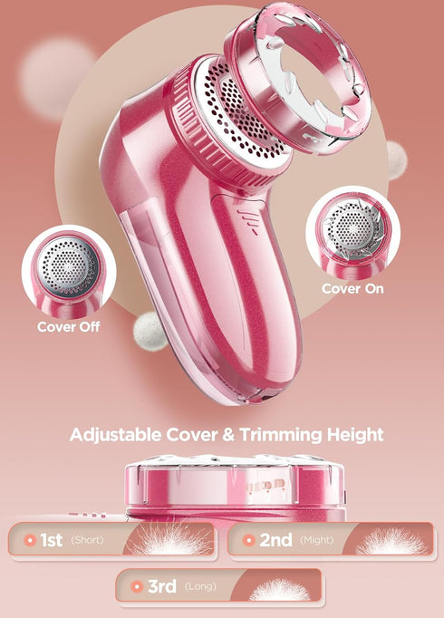 Fabric Shaver, Lint Remover, Bymore Defuzzer Sweater Shaver for Clothes and Furniture, AC Adapter or Battery Operated