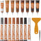 REALINN Wood Furniture Repair Kit, 8 Dark Colors for Scratch and Discoloration Repair on Wooden Surfaces