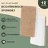 Plant-Based Kitchen Sponges - FSC Certified and PETA Approved, Natural, Eco-Friendly, Biodegradable Sisal Hemp Sponges for Dishes, Cleaning Sponge for Kitchen, Bathroom, Household - 12 Count by Isshah