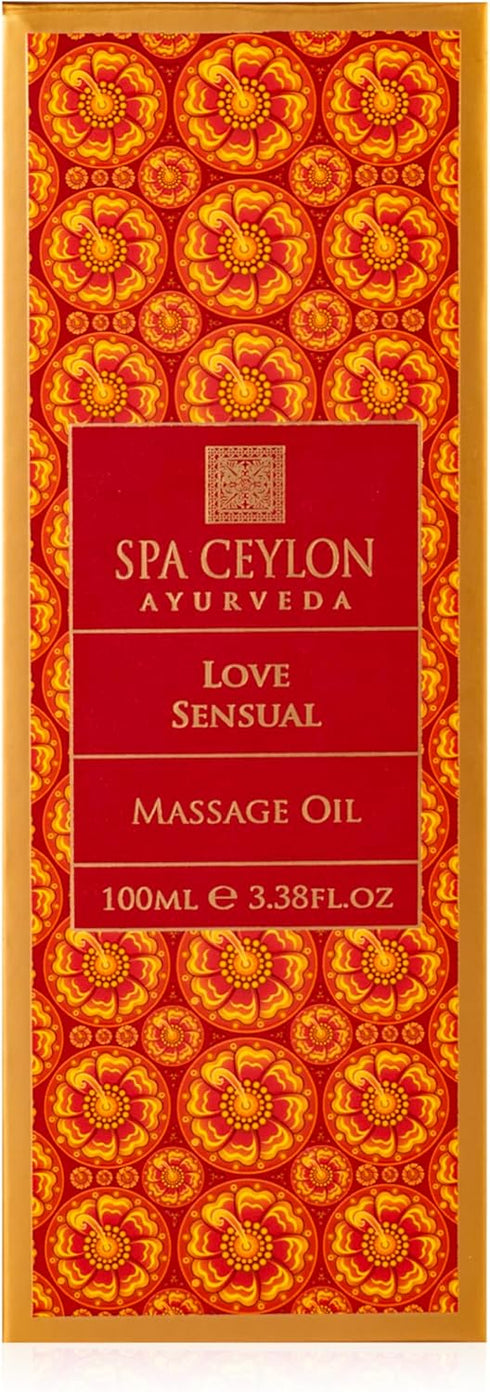 SPA CEYLON Love Sensual Massage Oil for Body, Professional Massage Therapy, Natural Oil for Ultimate Relaxation