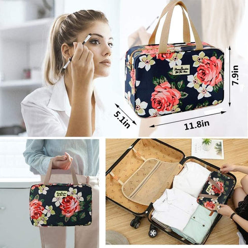 Large Toiletry Bag for Women, Makeup Bag, Cosmetic Bag, Brush Bags for Traveling