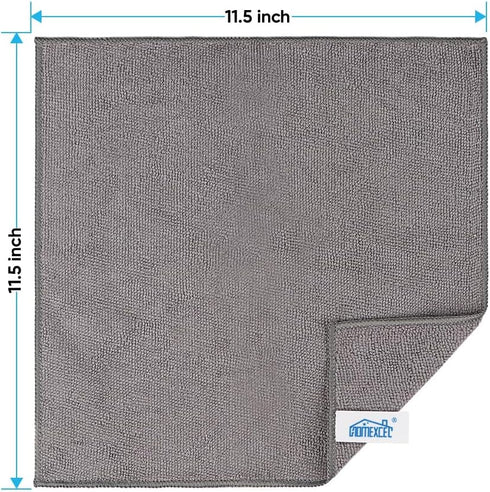 HOMEXCEL Microfiber Cleaning Cloths, 24 Pack, Lint Free, Highly Absorbent, Reusable Cleaning Rags for House
