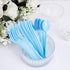 WDF 160 Piece Blue Plastic Silverware - Heavy Duty Blue Silverware Includes 80 Blue Forks, 40 Blue Spoons, 40 Blue Knives, Blue Plastic Utensils Perfect for Wedding, Party or Daily Using by WDF