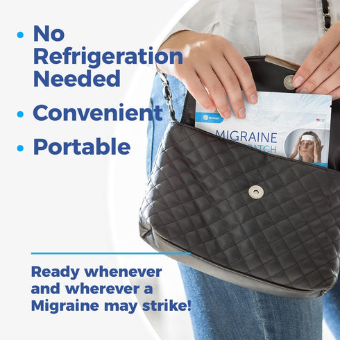 Migraine Relief Patch, Cooling Hydrogel Patches for Headaches, Made in the USA, 1 Pack