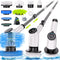 Electric Spin Scrubber, Cordless Cleaning Brush with 8 Replaceable Brush Heads, Dual Speed Power Scrubber