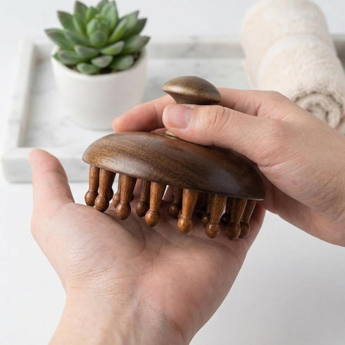 Wooden Scalp MassagerBamboo Brush for Hair GrowthWooden Hair BrushBody Massage Tool