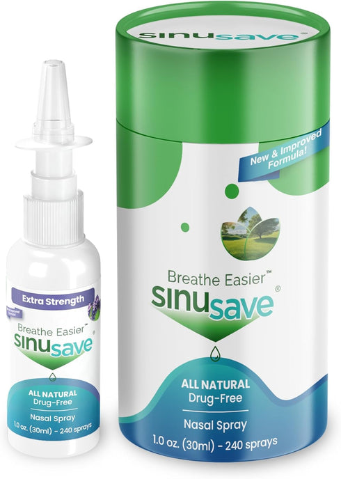 Nasal Wash & Allergy Spray, Extra Strength/All-Natural, Drug-Free Sinus Spray for Fast Relief from Congestion - 1 oz
