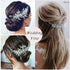 Unicra Bride Flower Wedding Hair Vine, Crystal Bridal Piece, Rhinestone Leaf Jewelry Headpiece for Women