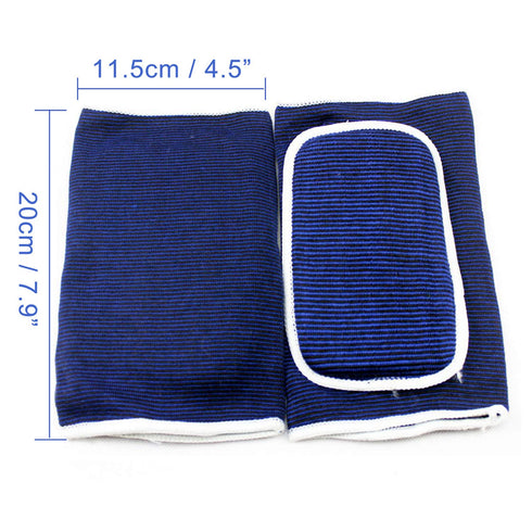 Workouty 1 Pair Compression Elbow Pads - Arm Brace Support Fitness Protector for Volleyball Basketball (Blue)