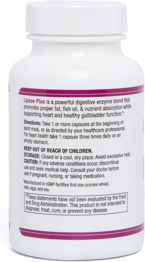AST Enzymes Lipase-HP Plus, 90 Vegetarian Capsules, Digestive Enzymes for Fatty Foods