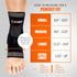 NeoAlly Copper Ankle Brace with Gel Pads, Medium Compression Sleeves for Plantar Fasciitis, 1 Pair