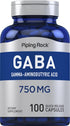 Piping Rock GABA 750mg | 100 Capsules | Gamma-Aminobutyric Acid Supplement | Non-GMO, Gluten Free