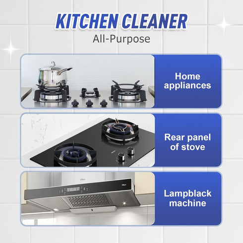 Spray,100ML Countertops,stovetop (100ML-3PC) Kitchen Heavy Oil Cleaner All Purpose Kitchens Heavy Oil Cleaning Agent