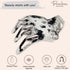 Parcelona French Paw Yoga Hair Claw Clip - White Black, Wide Side Slide In