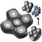 Universal Upgrade 5 Blades Magnetic Interface Head Shaver Replacement Heads for Electric Razor (5D Black)