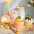 Ninehaoou 200 Pack 8 oz Frozen Paper Ice Cream Cups with Wooden Spoons, Disposable Dessert Bowls, Colorful Sundae Bar