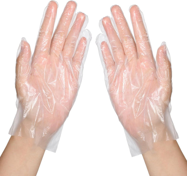 Food Prep Transparent PE Plastic Cooking Eating Safe Handling (100pcs)