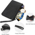 Small Black Makeup Bag for Purse, Vintage Cosmetic Pouch, PU Leather Mini Zipper Clutch, Travel Lipstick Holder