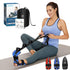 Foot and Calf Stretcher Stretching Strap for Plantar Fasciitis, Heel Spurs, Achilles Tendonitis, Yoga Strap - Blue