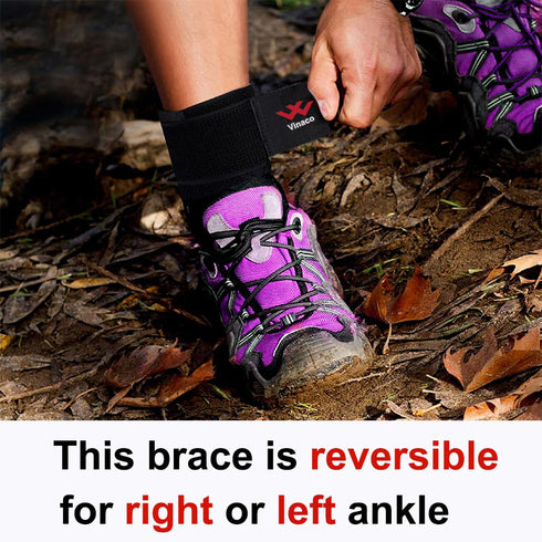 Vinaco Ankle Brace - 2 Pack Breathable Ankle Support for Sprained Ankle, Adjustable Wrap for Men & Women