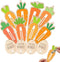 Leinuosen 12 Sets Easter Wooden Carrot Money Holder for Cash Easter Gifts Basket