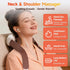 LOVMASSG 3 Neck and Shoulder Massager with Heat, Palm-Style Kneading, Speeds, Ergonomic Hands-Free Design, Portable