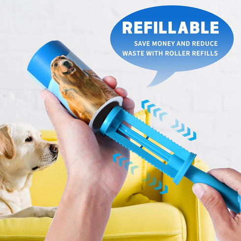 Lint Roller, 660 Sheets Extra Sticky Remover for Couch, Clothes, Carpet, Furniture, Pet Hair, 3 Handles, 6 Rollers
