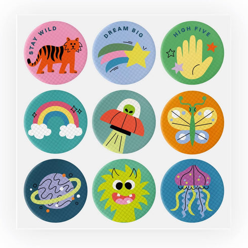 Cliganic Mosquito Repellent Stickers, 90 Pack Positive Vibes Patches for Kids, Natural DEET-Free
