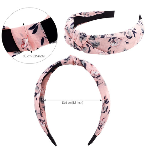VELSCRUN 12 Pcs Knotted Headbands for Women Girls, Wide Boho Bandeau Knot Turban Hair Accessories