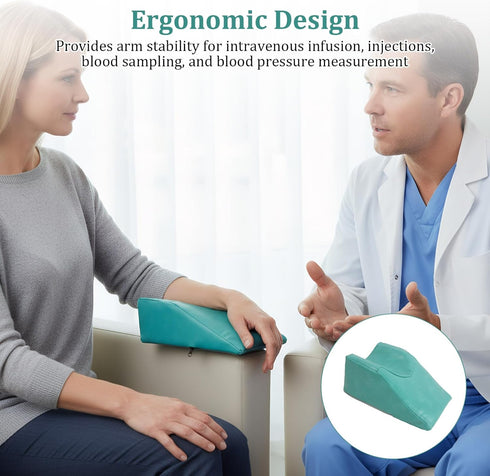 NZELSW Iv Arm Support Pillow, Soft Ergonomic Armrest Pillow, High-Density Foam Arm Pillow, Waterproof Leather Material