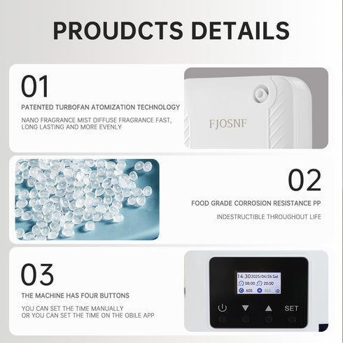 HCZMOPTP 2026 2200 250ml Oil Diffuser Waterless Sq.Ft, Bluetooth&WiFi APP Control, Smart Scent Air Machine with Cold