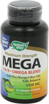 Nature's Way MEGA 3/6/9 Omega Blend, Non-GMO, Fish | Flax | Borage Oils, 90 Count