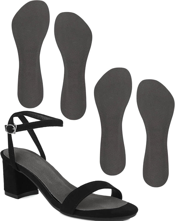 2 Pairs Pigskin High Heel Cushion Inserts - Anti-Slip Shoe Inserts for Dress Shoes Pain Relief, Women M 7.5-9