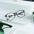 VisionGlobal Blue Light Blocking Glasses, Anti Eyestrain for Women/Men, Stylish Oval Frame, Anti Glare, Gray +1.50
