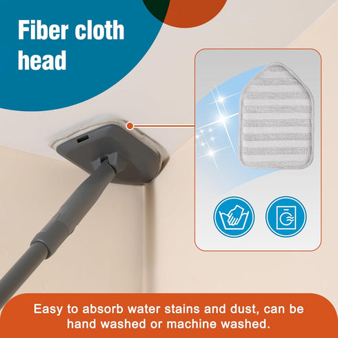 Tub Tile Scrubber Brush with 3 Function Cleaning Pads, 56" Extendable Handle, No Scratch