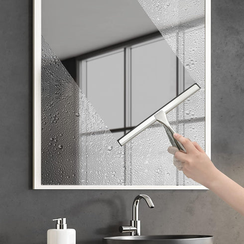 Hiware All-Purpose Shower Squeegee – Stainless Steel for Shower Doors, Bathroom, Window, and Car Glass
