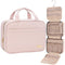 NISHEL Travel Toiletry Bag for Women - Portable Hanging Organizer for Full-Sized Shampoo, Conditioner, Brushes Set,