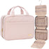 NISHEL Travel Toiletry Bag for Women - Portable Hanging Organizer for Full-Sized Shampoo, Conditioner, Brushes Set,