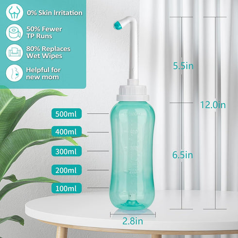 LIVE4COOL 16.9oz/500ml 2 Peri Bottle for Postpartum Travel Bidet Perineal Care for Mom and Baby Clean,Portable Squeeze