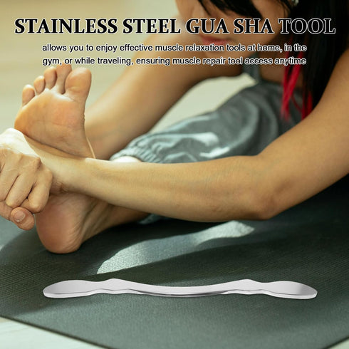 JHKNNK Stainless Steel Guasha Tool for Neck Shoulder Leg and Arm - Portable Muscle Scraper Handheld Guasha Instrument