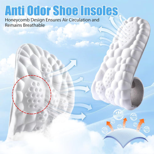 Cloudsole Insoles, Orthopedic Insoles for Women & Men, Plantar Fasciitis Insoles, Anti Fatigue, Foot Pain Relief (Gray,