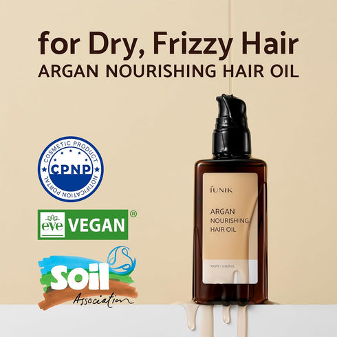 IUNIK Argan 3.9% Hair Oil Serum Nourishing for Dry and Damaged Hair - Anti Frizz Lightweight Hair Treatment Deep Conditioner Mask, Paraben and Sulfate Free, Aceite de Argan Cabello 3.38 Fl Oz Korean