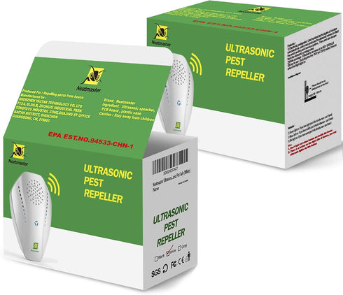 Ultrasonic Pest Repeller - Electronic Plug-in Pest Control for Bug, Roach, Spider, Ant, Flies, Mosquito