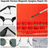 Magnetic Eyeglass Repair Kit, Sunglasses Repair Kit with Screws, 10 Pairs of Screw-in Nose Pads, Cleaning Cloth