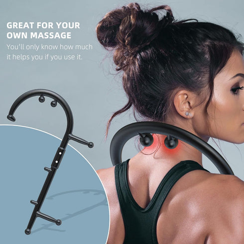 KEINE MARKE Back and Neck Massager Trigger Point Massage Tools Massage Cane for Pain Relief and Self Massage Hook