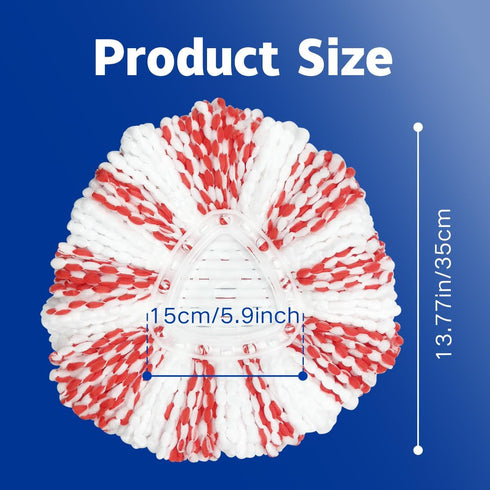 3 Pack Mop Heads Replacement for O-Ceda Easy Wring Spin Mop, Microfiber Refills for Deep Cleaning
